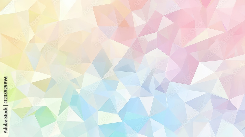 Obraz premium A visually captivating abstract background featuring soft pastel colors and dynamic triangular shapes.