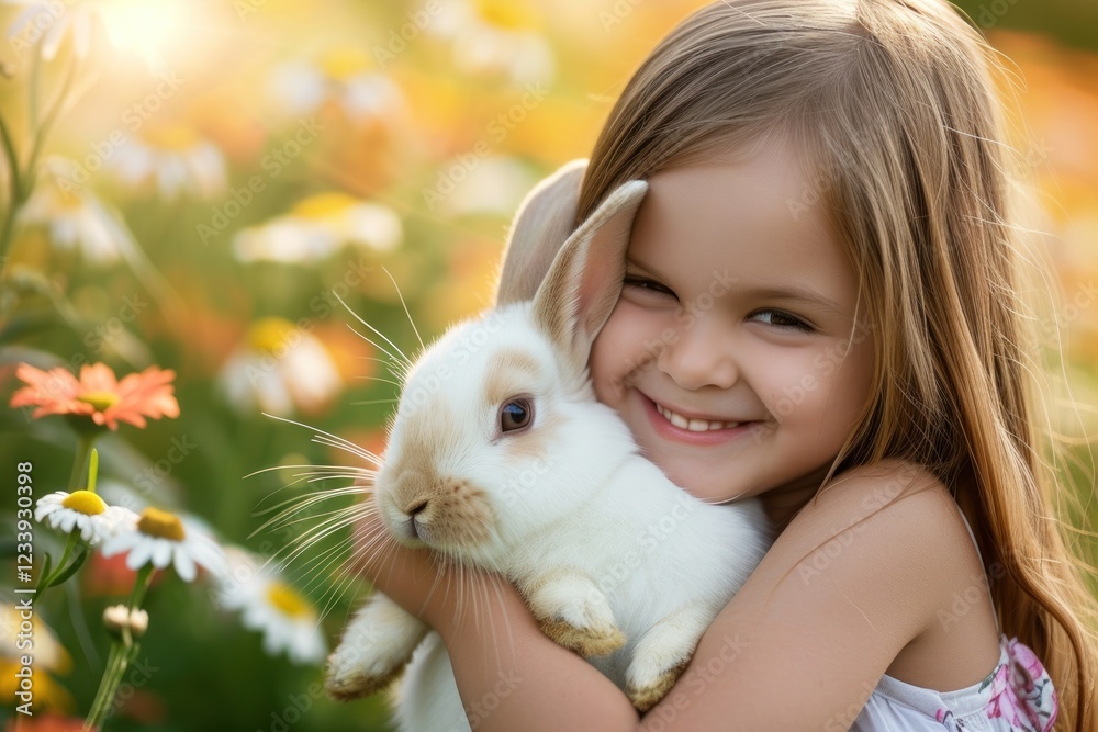 Hugging a rabbit portrait animal mammal. Hugging a rabbit portrait animal mammal.