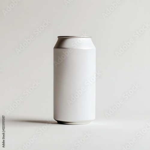 White beverage can mockup 