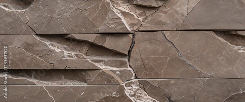 Muted taupe chert stone with fractured background photo