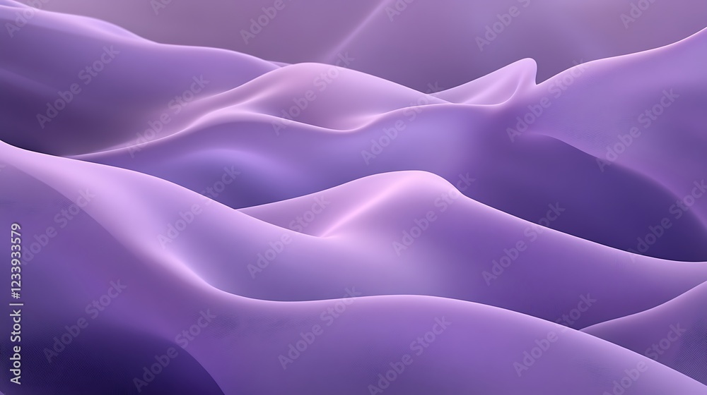 Fototapeta premium Abstract Purple Fabric Draped Waves Soft Texture