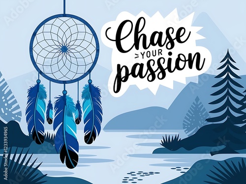 Dream Catcher Feathers Landscape Chase Your Passion photo