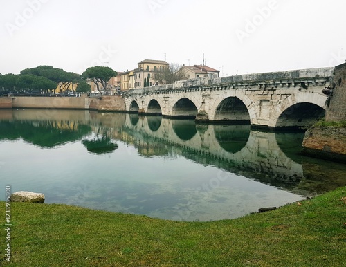 Ponte Sant Angelo, Rome, Italy. The bridge over the Tiber River.