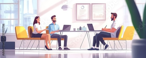 Team business people informal meeting at office