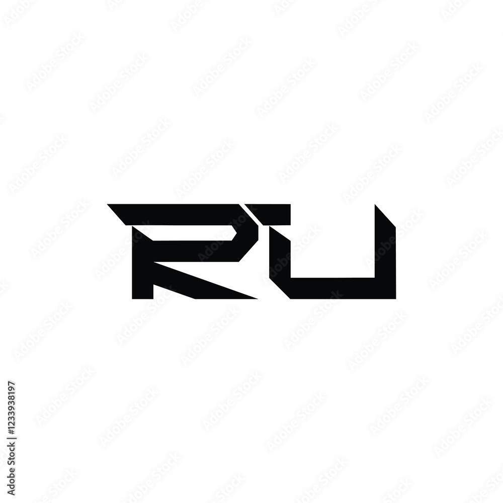 RU monogram logo design letter text name symbol monochrome logotype alphabet character simple logo RU monogram logo design letter text name symbol monochrome logotype alphabet character simple logo