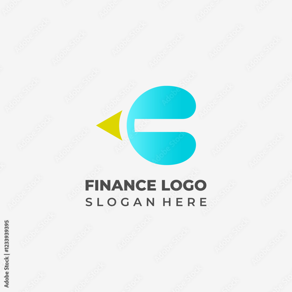 Bold Finance Logo with Letter C and Arrow Symbol Bold Finance Logo with Letter C and Arrow Symbol