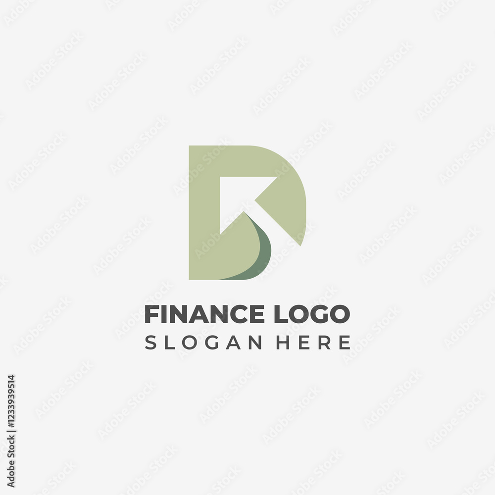 Professional Finance Logo Featuring Letter D and Modern Arrow Professional Finance Logo Featuring Letter D and Modern Arrow