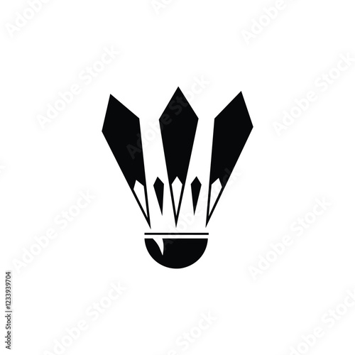 Minimalist and modern badminton logo illustration