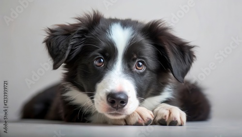 Border Collie Black Puppy Cuddling, puppy, black,  puppy, black, snuggle,cute, breed, puppy care, play, playful, furry