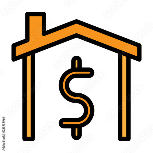 Real Estate Investment Vector Filled Icon Design