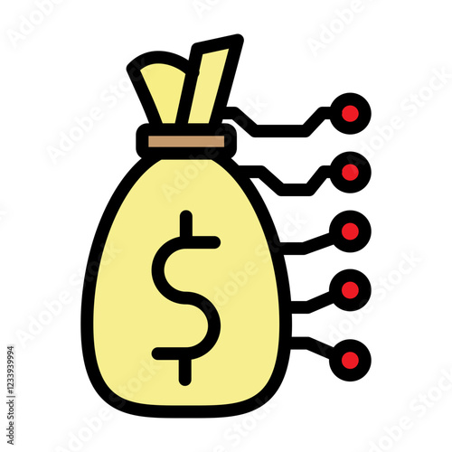 Digital Assets Vector Filled Icon Design