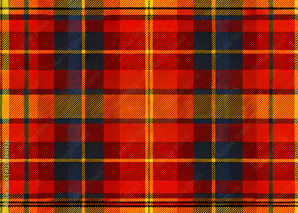 Vibrant red and navy plaid pattern. Vibrant red and navy plaid pattern.