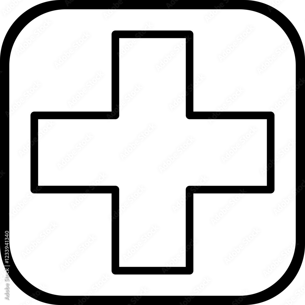 Obraz premium 702-Medical Cross Icon style