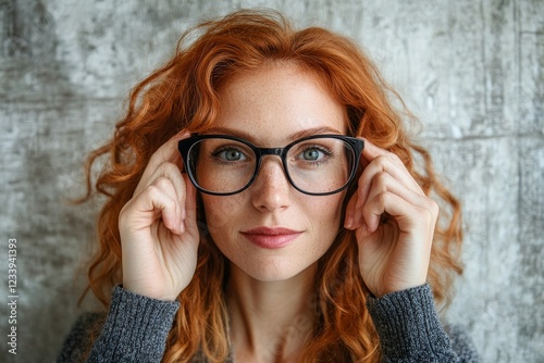 woman taking off glasses tired of computer work suffering from eye strain tension photo