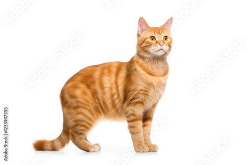 Ginger cat is standing mammal animal kitten.