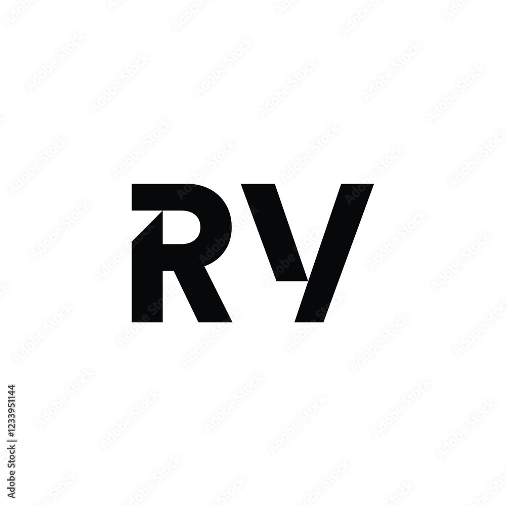 RV monogram logo design letter text name symbol monochrome logotype alphabet character simple logo RV monogram logo design letter text name symbol monochrome logotype alphabet character simple logo