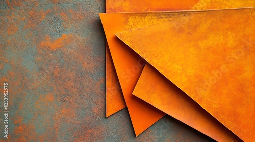 Abstract orange textured layers on a dark background