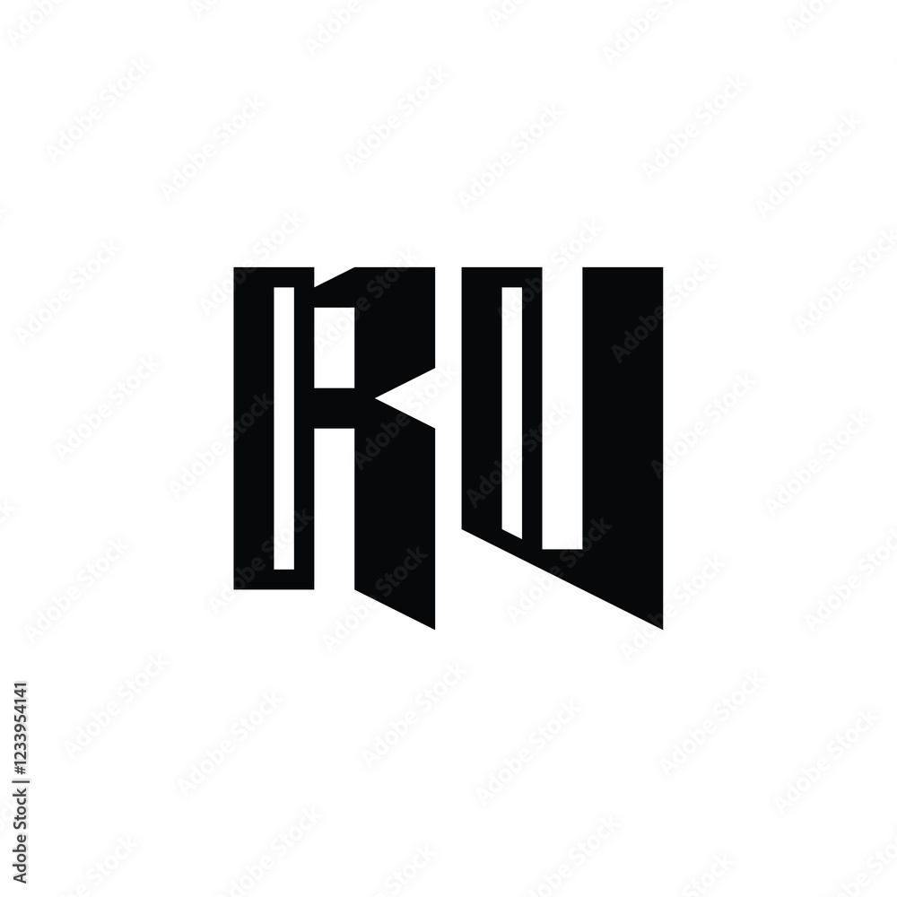 RV monogram logo design letter text name symbol monochrome logotype alphabet character simple logo