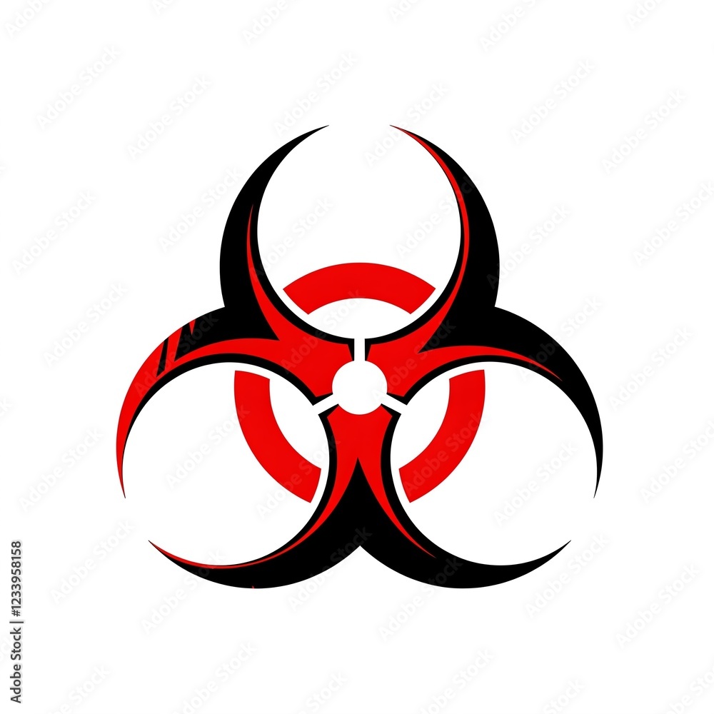 red and black biohazard symbol icon graphic design illustration red and black biohazard symbol icon graphic design illustration