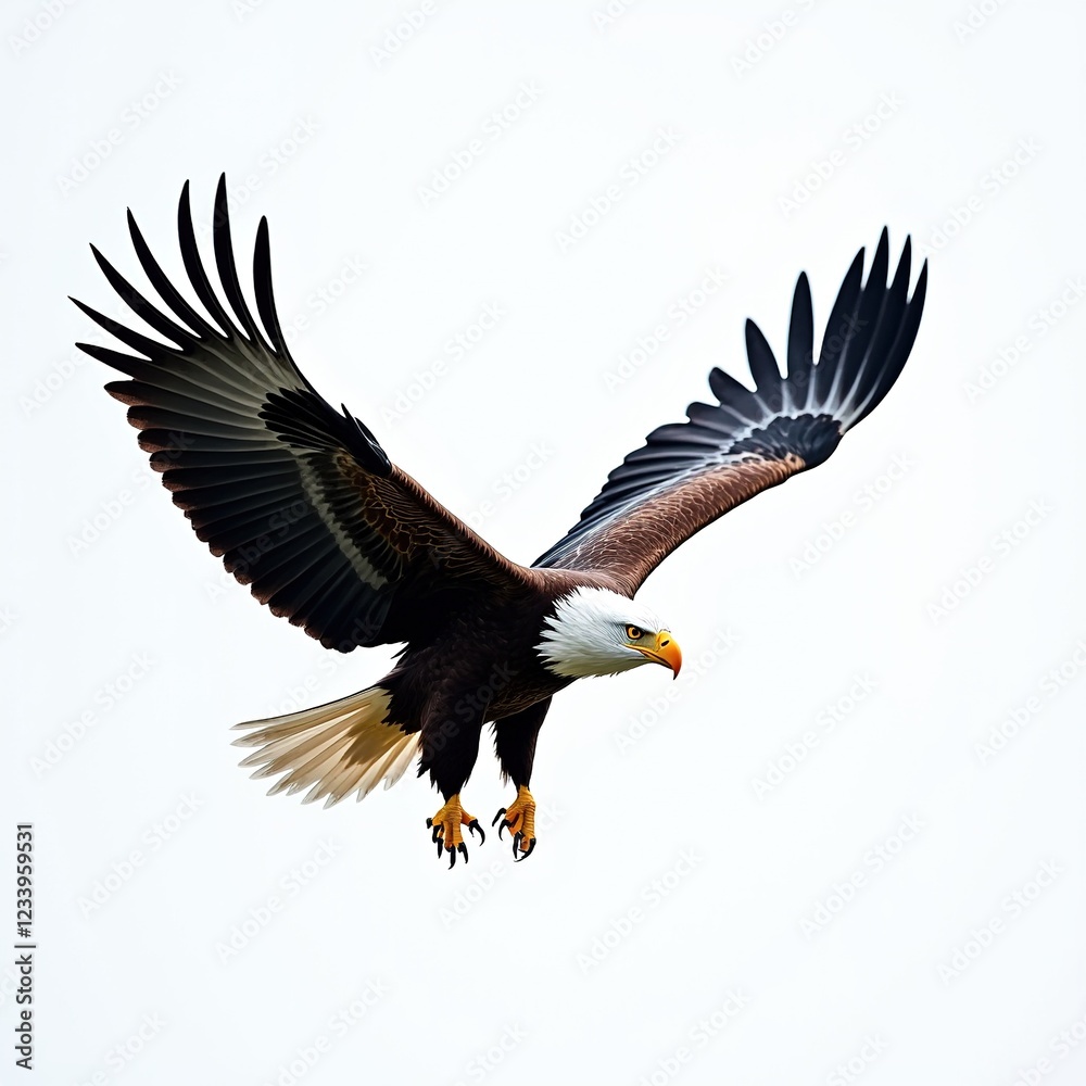 Obraz premium Majestic Steller's Sea Eagle Flight Hokkaido Japan