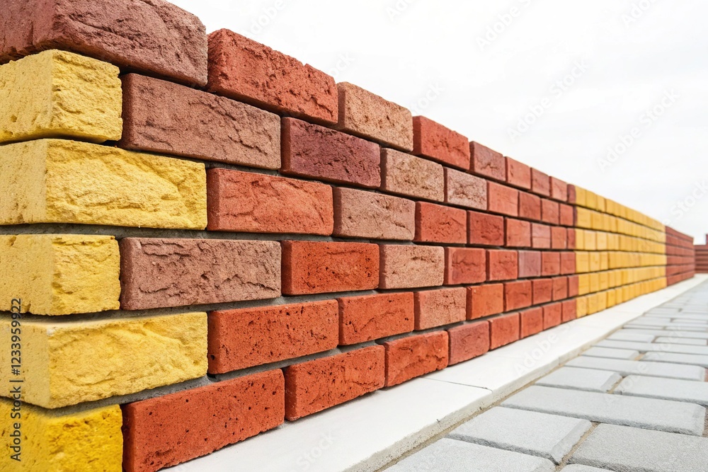 Obraz premium Minimalist Embossed Brick Texture Design