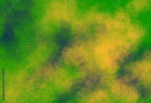 Abstract colorful background. green yellow blue background with smoke cloud copy space for design. Web banner.