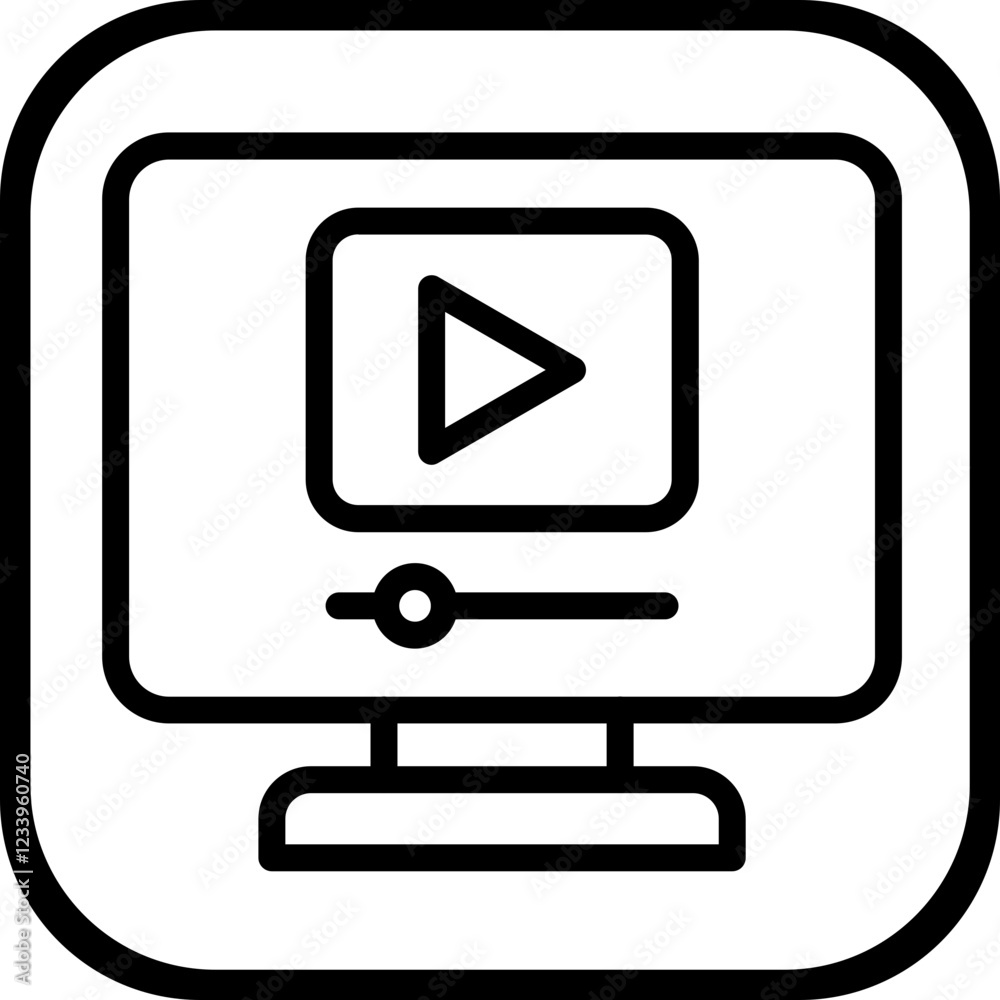 Video Streaming vector icon style Video Streaming vector icon style