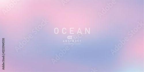 Soft pastel gradient background with pink and blue hues, evoking serene ocean inspired atmosphere