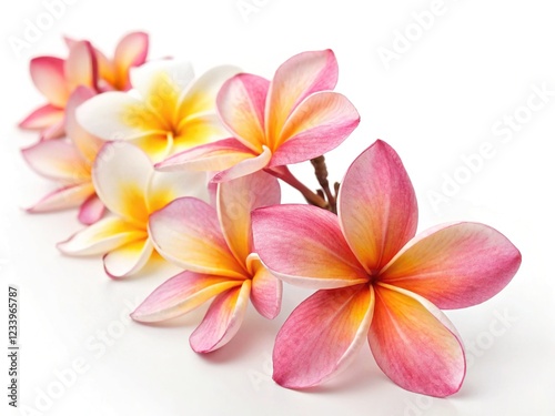 Tropical Frangipani and Plumeria Flowers - AI Generated Art