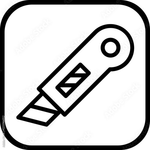 Utility knife vector icon style