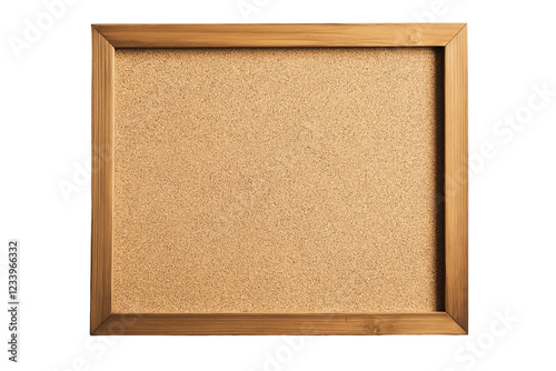 cork bulletin board isolated on transparent white background, clipping path
