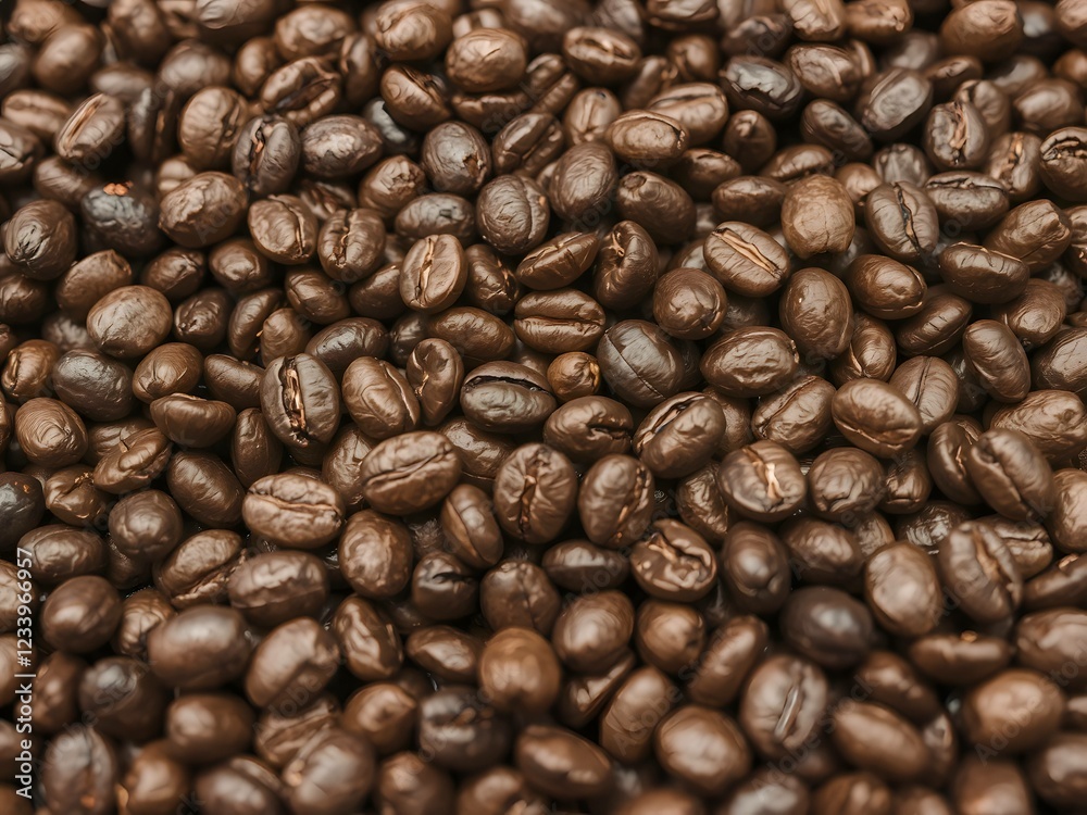 Fototapeta premium Close up of roasted coffee beans