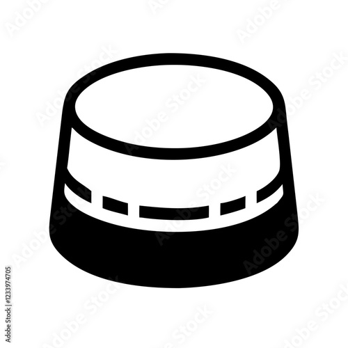 Kufi Hat Icon - Versatile Vector Illustration for Modesty and Faith-Based Designs