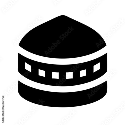 Kufi Hat Icon - Versatile Vector Illustration for Modesty and Faith-Based Designs