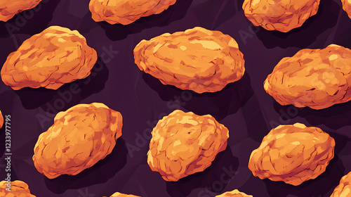 Fried chicken pattern, fast food