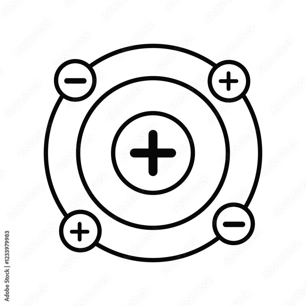 Fototapeta premium Universe icon illustration isolated vector sign symbol. Black hole universe vector icon. Line icons on white background .