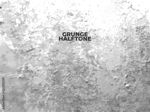 Abstract Grunge Halftone Dot Texture, Edgy Grunge Halftone Texture with Abstract Dots, Background element design