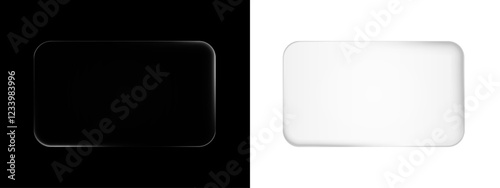 Luminous white frame with a soft neon glow on a transparent background. Perfect for modern UI elements, digital artwork, and futuristic designs. High-quality PNG for creative and minimalistic visual p