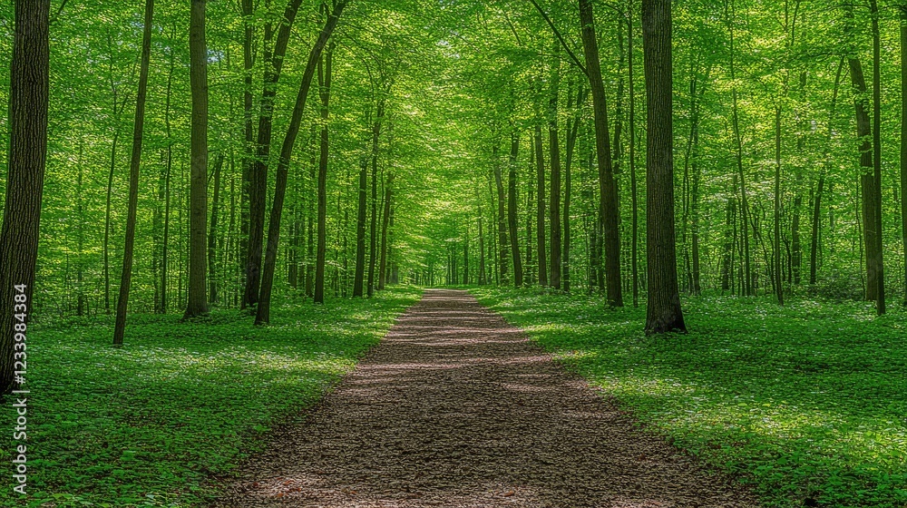 Forest Trail: Lush Green Canopy Forest Trail: Lush Green Canopy