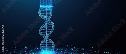 Close-up of dna double helix structure with detailed molecular representation and vibrant color scheme