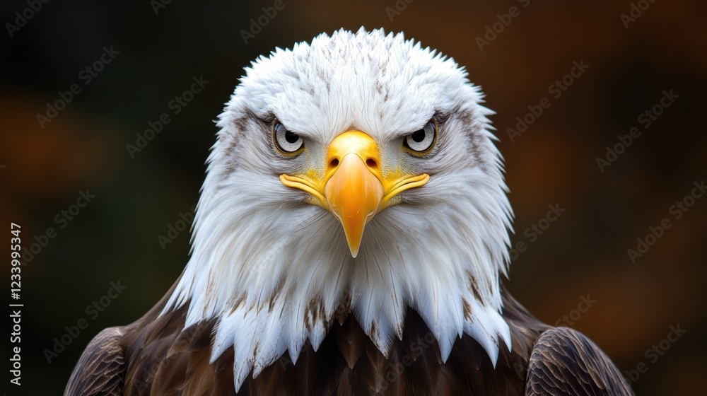 Fototapeta premium Intense Eagle Portrait with a Piercing Gaze