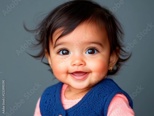 Portrait of a Little Child. Cute Toddler. Generative AI