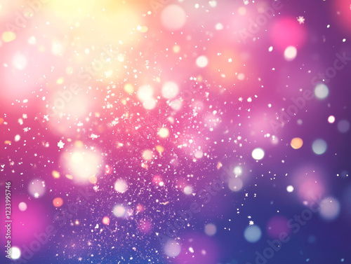 Abstract Twinkling Bokeh Light Dust Background. Generative AI