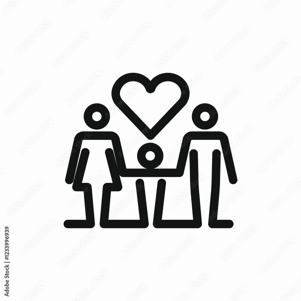 family care love support icon vector sign family care love support icon vector sign