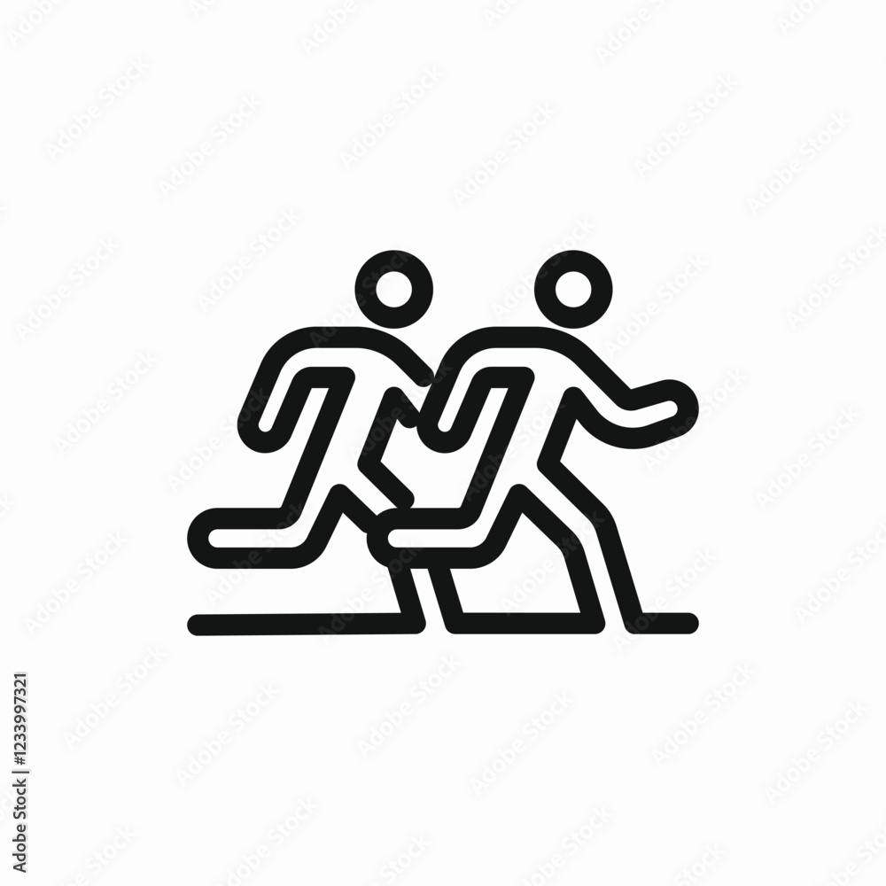 people running team race icon vector sign people running team race icon vector sign