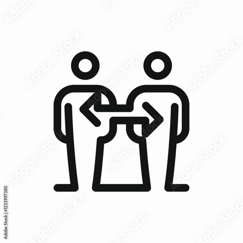 family counseling therapy session icon vector sign