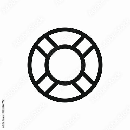 life preserver safety protection icon vector sign