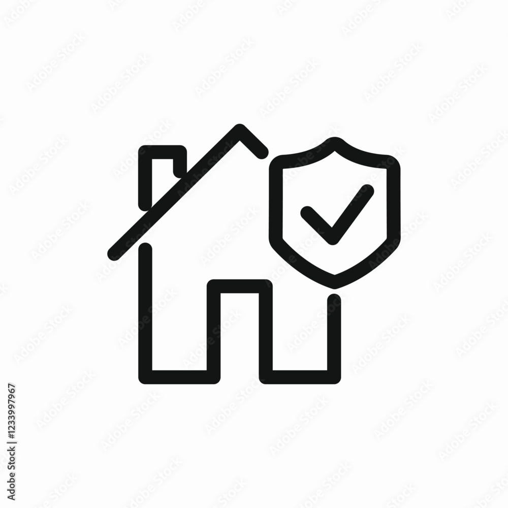 house security protection guard icon vector sign house security protection guard icon vector sign