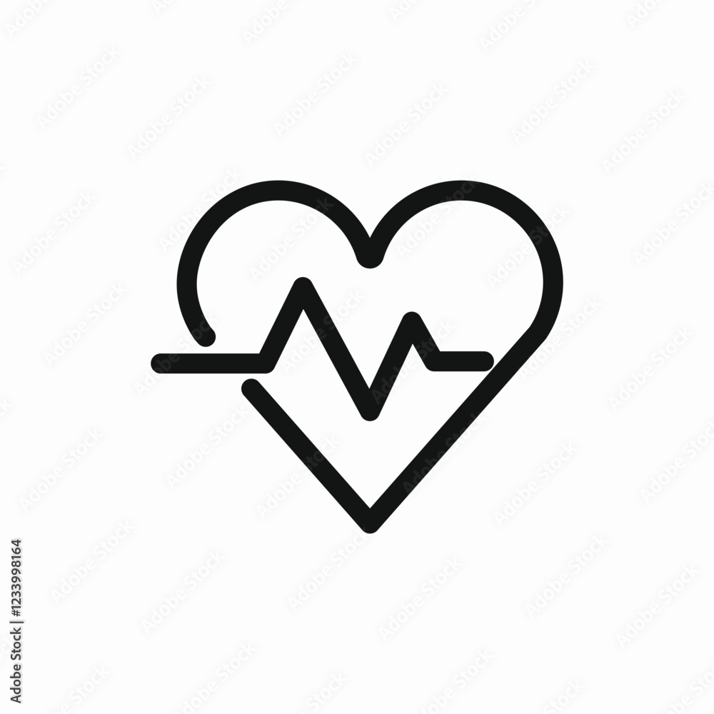 heart health medical pulse icon vector sign heart health medical pulse icon vector sign