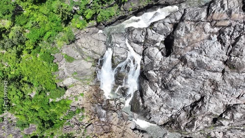 Spectacular aerial footage of Blencoe Falls Queensland  Australia photo